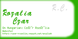 rozalia czar business card